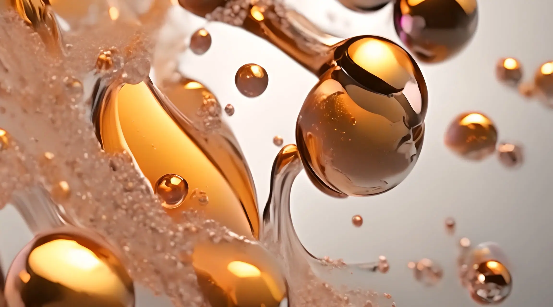 Amber Droplets Dynamic Stock Video